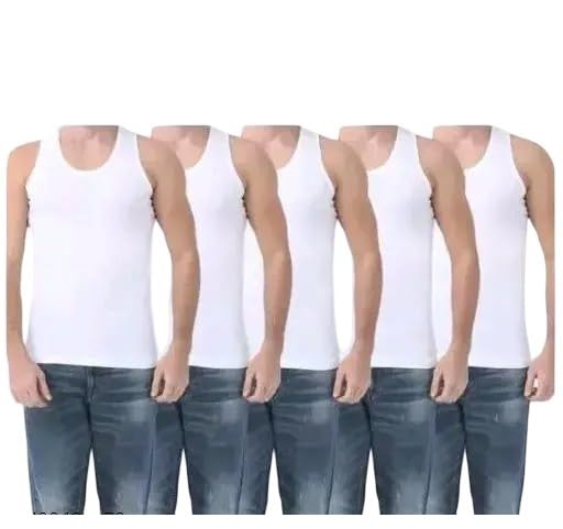 Men's Everyday Cotton Vest Pack of 5 Smooth Touch Sleeveless Comfort Fit Inner Layer-image-14