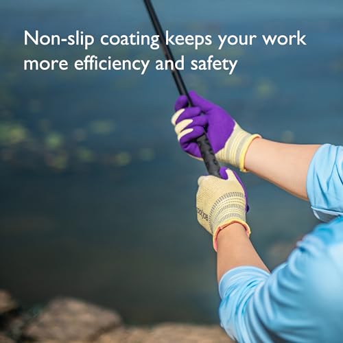 COOLJOB 2 works Gardening Gloves for Women & Men, Breathable Modal Garden Gloves with Anti-Slip Rubber Grip - Image 3