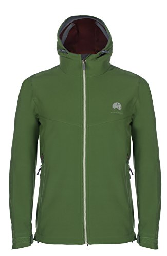 Mishmi Takin Misti Water Resistent, Wind Resistent, Fleece-Lined Soft Shell Men's Canopy Green Jacket, Small