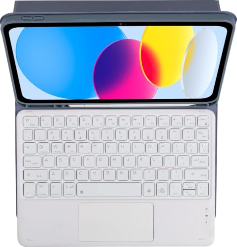 Image of RTSY Keyboard case for iPad A16 (11th) & 10th Gen with Multi Gesture Touchpad & 7-Color Backlit,Multi Viewing Angle,Pencil Slot,Magnetically Detachable Bluetooth Keyboard-Lavender