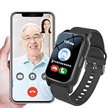 Vexorium Smart Watch with Fall Detection, GPS Tracker for Seniors with Dementia, Alzheimer's or Autism, SOS Emergency Call Bracelet for Elderly,Black