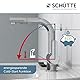 SCHÜTTE 79710 LONDON Wasserhahn fürs Bad, Waschtischarmatur mit herausziehbarer Brause, Haarbrause, ideal zum Haarewaschen, Einhebelmischer mit Ablaufgarnitur in Chrom