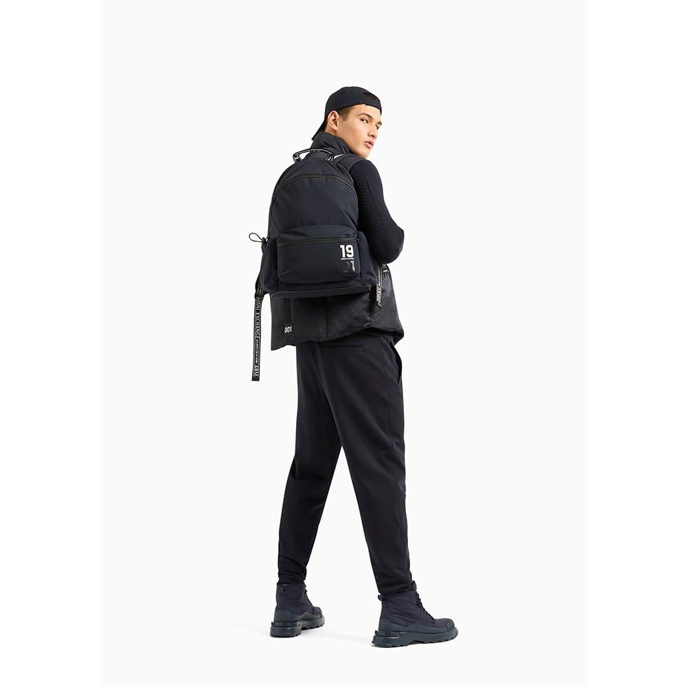 Armani Exchange Pull Up Logo Tape Fleece Jogger Pant - Spodnie dresowe Mężczyźni