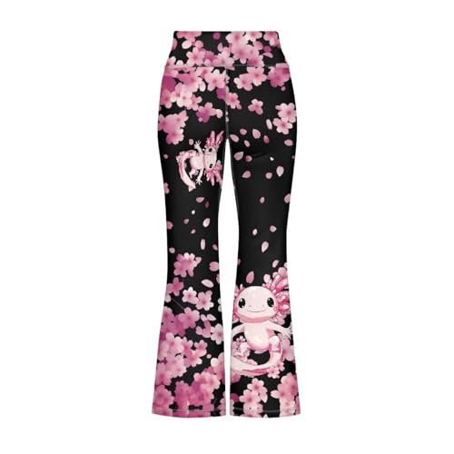 Image of Girls Flare Leggings 5-14T Cute Bell Bottoms for Girl Yoga Pants for Gym