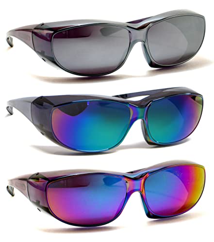Calabria Unisex Fitover Safety Glasses with Tinted Lenses | Fit Over Eyeglasses | Blue Light &amp; UV Protection Glasses