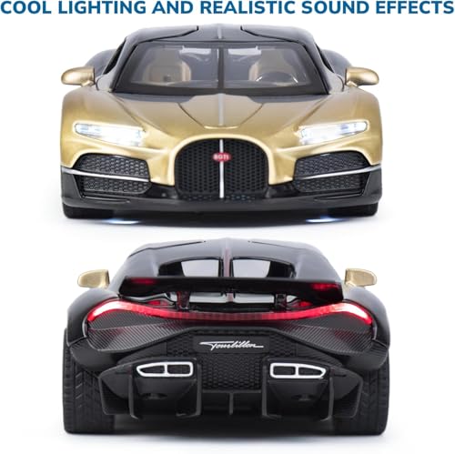 Image of Sky Tech Bugatti tourbillon V16 1:32 Exclusive Alloy Metal Pull Back Die-cast Car Diecast Metal Pullback Toy car with Openable Doors & Light, Music Boys Gifts Toys for Kids【Colors as Per Stock】