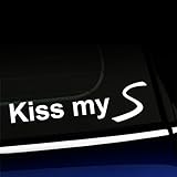 Artistic Reflection Kiss My S - Vinyl Decal for MINI Cooper - Choose Color - [White]