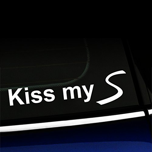 Artistic Reflection Kiss My S - Vinyl Decal for MINI Cooper - Choose Color - [White]
