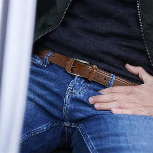 Men's belt with pin or automatic buckle business casual belt2