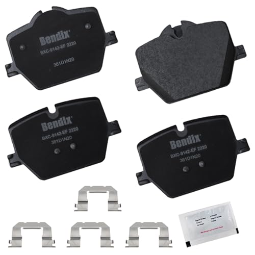Image of Bendix Priority1 CFC2220 Ceramic Rear Brake Pads for BMW 230i, 320i, 330e, 330i, 430i, 430i xDrive Gran Coupe, i4, M240i, M340i, M440i, Z4, Toyota GR Supra (select models with painted calipers)