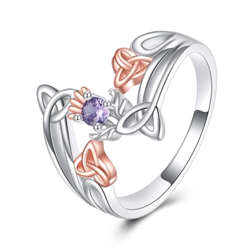 Bijoux écossais bague chardon argent 925 idée cadeau femme taille 19