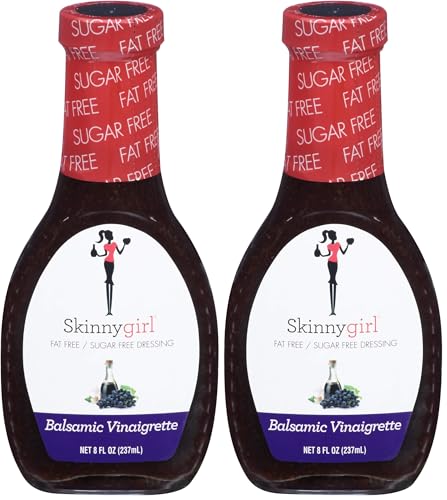 Skinnygirl Fat-Free Salad Dressing, Sugar-Free Balsamic Vinaigrette, 8 Ounce (Pack of 2)
