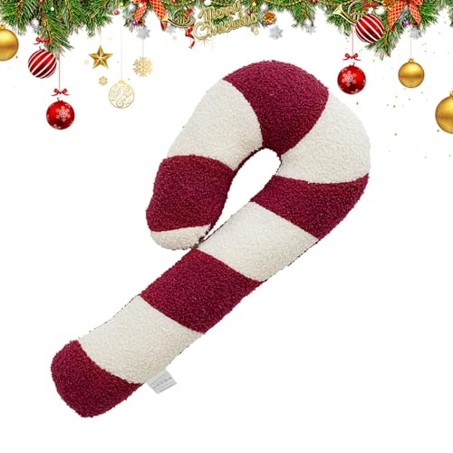 Almohadas de caramelo de Navidad, decoración de piruletas | Almohadas navideñas de bastón de caramelo | para cuello, espalda, hombro, brazo, cadera, mujeres, adultos, silla, sofá, aviones, viajes