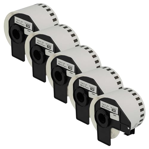 Rouleau d'étiquettes Brother DK-44205 vhbw qualité premium pour étiqueteuse QL