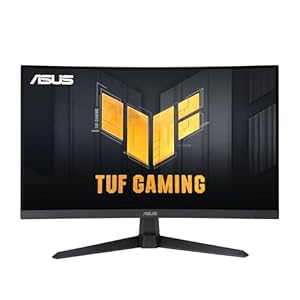 ASUS TUF Gaming 27” 1440P Curved HDR Gaming Monitor (VG27WQ3B) – QHD (2560 x 1440), 180Hz, 0.5ms, 1500R, Extreme Low Motion Blur, FreeSync, 90% DCI-P3, Shadow Boost, DisplayWidget, 3 yr Warranty