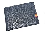 Tiendas LGP - Cartera Billetero Monedero Tarjetero, para Hombre de Color Negro, Policía Nacional, Detalle de Bandera de España, Piel de Vacuno, Fabricada en Ubrique (España), Horizontal