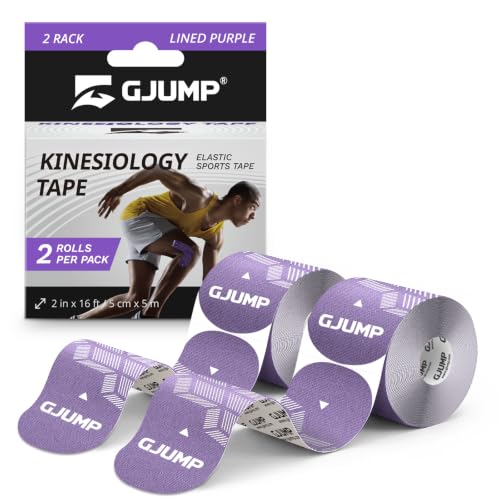 Image of Kinesiology Tape, 40 Count Precut Strips 2 Rolls Original Cotton Tape | Elastic Athletic Tape for Muscle Strain Relief & Joint Support, Latex Free Kinetic Tape, Waterproof & Breathable Sports Tape