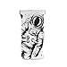 susiyo Comic Astronaut with Moon Glasses Case Portable Microfiber PU Leather Soft Sunglasses Bag Eyeglasses Pouch Holder Squeeze Top for Women Men