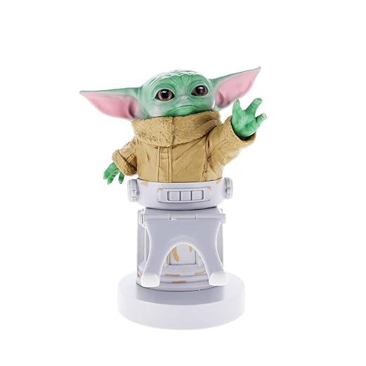 Exquisite Gaming: The Mandalorian: The Child - Star Wars Original Mobile Phone & Gaming Controller Holder, Device Stand, Cable Guys, Licensed Figure , Green
