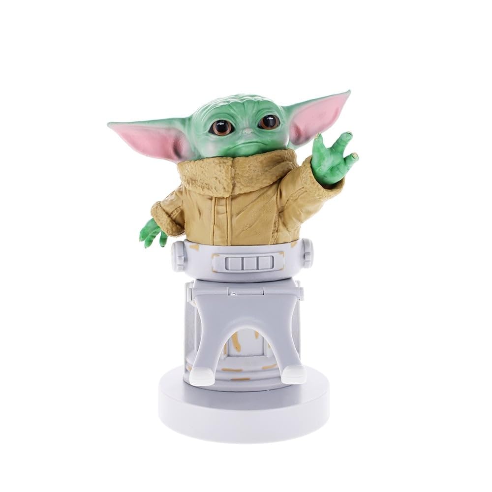 Exquisite Gaming: The Mandalorian: The Child - Star Wars Original Mobile Phone & Gaming Controller Holder, Device Stand, Cable Guys, Licensed Figure, Green