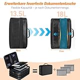 Qaccos Expandable Fireproof Document Bag with Lock, 5200°F UL94-V0 Certified Waterproof and Fireproof Document Box, Large Storage Box with 8 Compartments, Document Folder Briefcase - Image 4