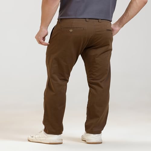 Image of BASICS Premium Cotton Stretch Formal Trousers for Men | Office Pants