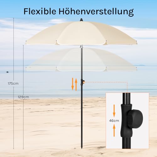 Kleiner Sonnenschirm von WOLTU mit einem Durchmesser von 135 cm