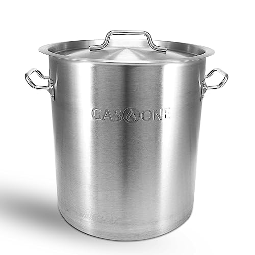 Comparison: Best 20 Quart Stock Pot 6 GasOne Stainless Steel Stockpot – 20qt Stock Pot with Lid and Capsule Bottom – Heavy-Duty Cooking Pot for Beer Brewing, Soup, Seafood Boil – Satin Finish Stainless Steel Soup Pot