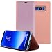 Galaxy S8 Plus Case, AICase Luxury Translucent View Window Sleep/Wake Up Function Cover Mirror Screen Flip Electroplate Plating Stand Full Body Protective Case For Samsung Galaxy S8 Plus(Rose Gold)
