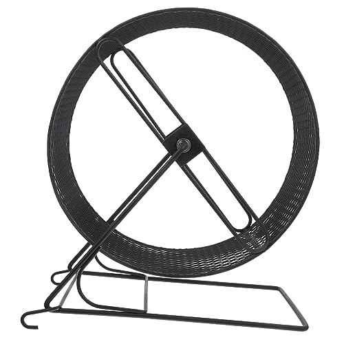 BUGUUYO Ruhiges Hamsterrad Aus Eisen Kleines Leiselaufrad Für Hamster Igel Und Kleintiere Mit Halterung Fitness Spielzeug Für Käfig Und Auslauf