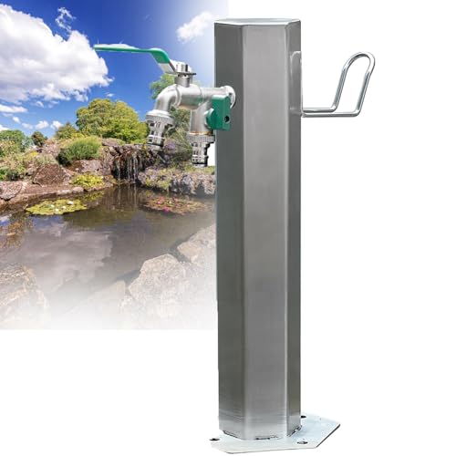 Colonne D'Eau Pour Robinet D'ExtéRieur, Support De Tuyau D'Arrosage Autoportant, Robinet En Laiton, Colonne D'Eau Verticale Pour Jardin Antigel, Fontaine à Eau Pour Jardin AdaptéE Au,6points(25mm)