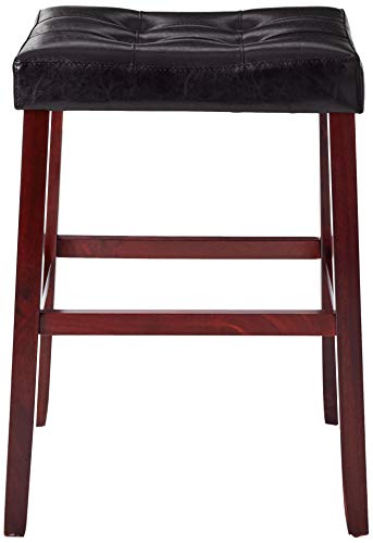 Crown Mark 2987 Kent Saddle Chair, Black, 2 Per Box #TOP2