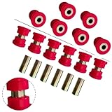 Complete Set Of Bushings For Lower Rear Control Arms Compatible With Civic EG EK Series Red Polyurethane Material