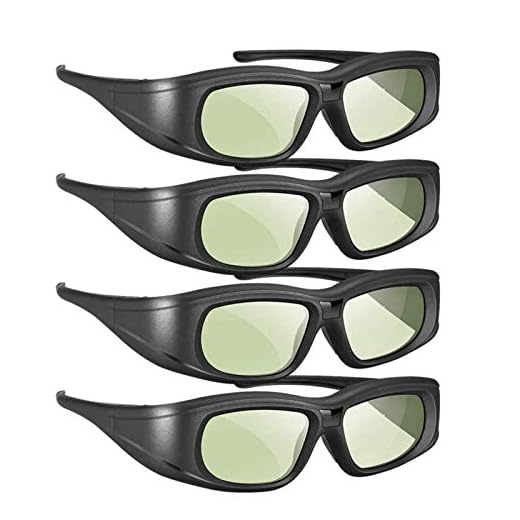Elikliv Active Shutter 3D Glasses Compatible with Sony Panasonic Samsung 3D TVs, Rechargeable Bluetooth 3D Glasses Compatible with Epson 3D Projector, TDG-BT500A TDG-BT400A TY-ER3D5MA (Pack 4)
