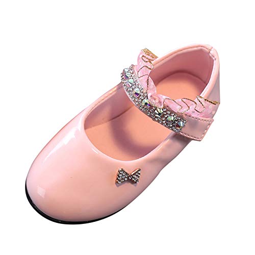 Toddler Girls Solid Shoes Crystal Baby Kids Princess Casual Fashion Solid Color Shoes for Summer (Pink, 15-18 Months)