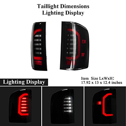 Vvavv Led Tail Lights Compatible With 2007-2013 Chevy Silverado 1500 2007-2014 Silverado Gmc 2500Hd 3500Hd Led Tube Rear Light Lamp Dark Smoke Driver Side And Passenger Side #TOP4