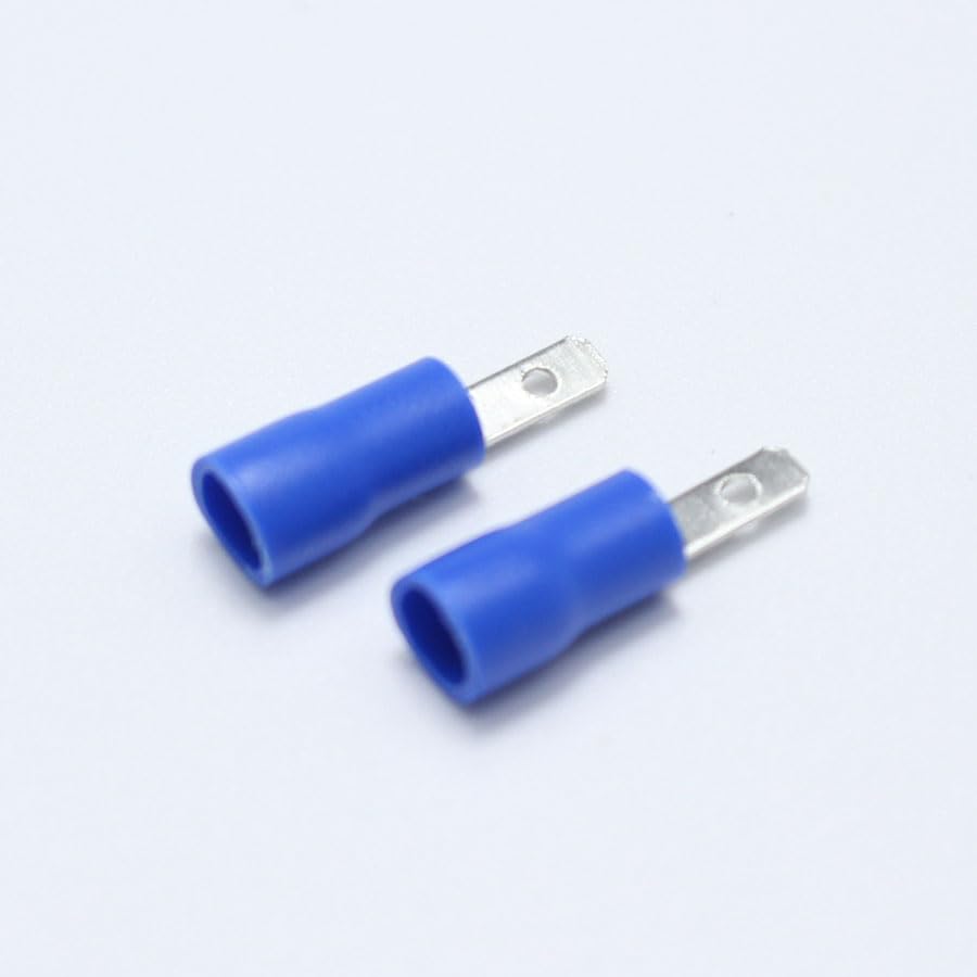 10pcs Male + 10pcs Female2.8mm Spade Crimp Terminal Pre Insulated Electrical Connectors for 16AWG - 14AWG Wire /1.5-2.5mm2 Cable VUQLDHAYZ