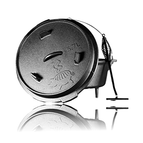 porcs grillades Dutch Oven - Taille: 6QT - Pieds : Oui