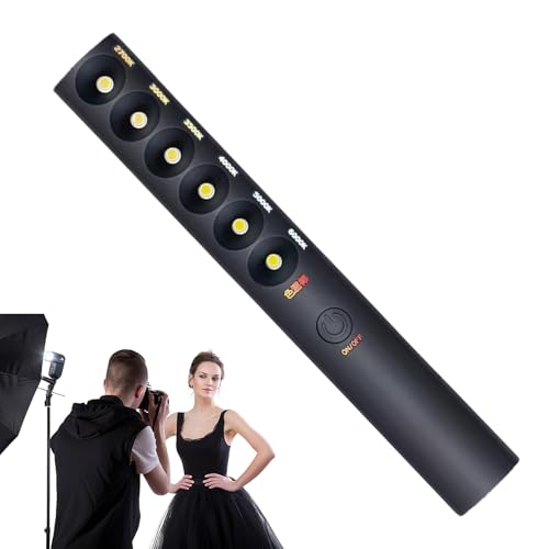 Color Temperature Lamp Stick, Adjustable Photography Light Wand, Portable Lightweight Dimmable Led Stick, for Live Streaming, Video Recording, Studio, Home, Apartment, Makeup