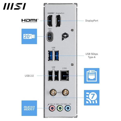 MSI Scheda madre PRO H810I WiFi, ITX, supporta processori Intel Core Ultra (serie 2), LGA 1851 - DDR5 Memory Boost (6400 MT/s MAX), PCIe 5.0 x16, M.2 Gen4, 2.5G LAN - Scheda madre - Immagine 5
