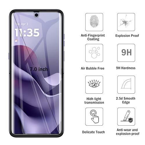 Natbok 2+2 Pack Soft Flexible TPU Film Screen Protector for Motorola Razr Ultra 2026 & Front Tempered Glass Screen Protector,HD Clear,Support Fingerprint Unlock,with Easy Installation Alignment Tool by Natbok - Used condition - Image 2