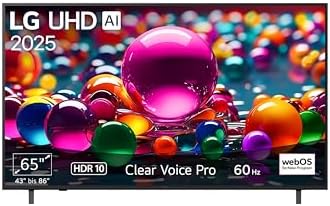 LG 65UA75006LA TV 65 Inch (165 cm) 4K UHD AI TV (α7 Gen8 4K AI Pr...