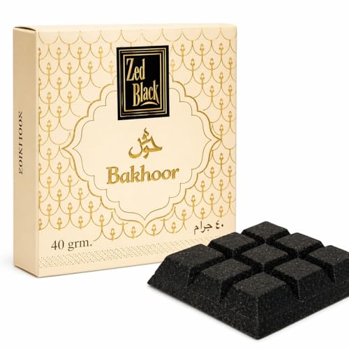 Zed Black Oud Bakhoor Incense 40 Grams (9 Cubes)