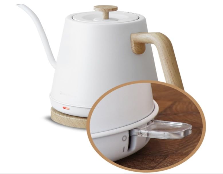 Tetera Eléctrica Moderna con Pico Largo de Acero Inoxidable 0.8L miniatura 4