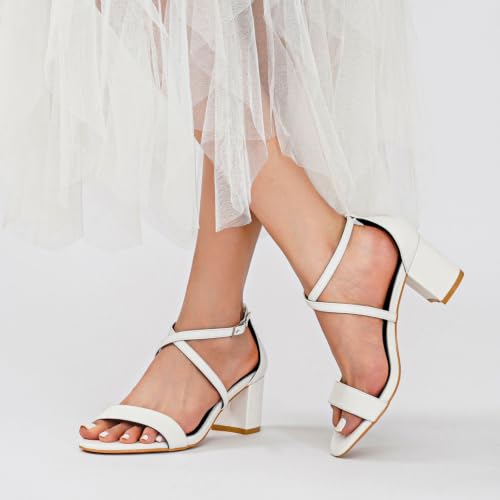 Lefiioon Women's Open Toe Strappy Shoes Block Chunky Heeled Sandals by Lefiioon - Used condition - Image 2