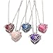RWAJZAX Stylish Brass Heart Resin Locket Necklace with Concealed Storage Space Statement Jewelry for Fashion Enthusiasts