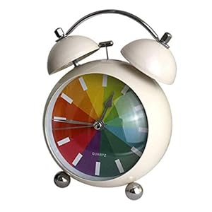 Mechanische wekker Dubbele Bell Wekker Quartz Analoge Wekker Vintage Stijl Regenboog Klok Gezicht Super Luid Voor Zware…
