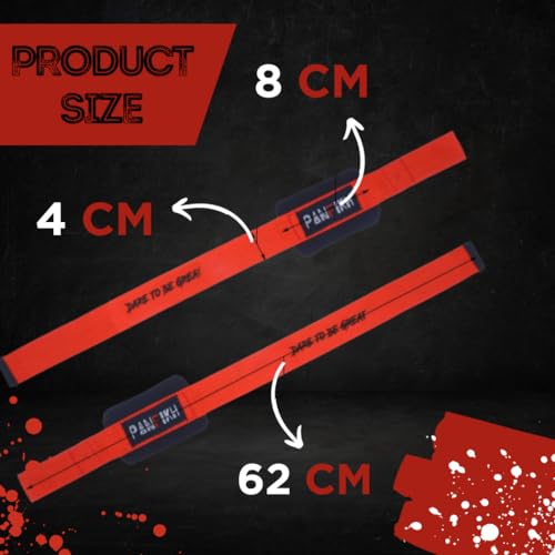 Image of Neoprene Padded Weight Lifting Straps - Deadlift Support for Both Men & Women (1 Pair)