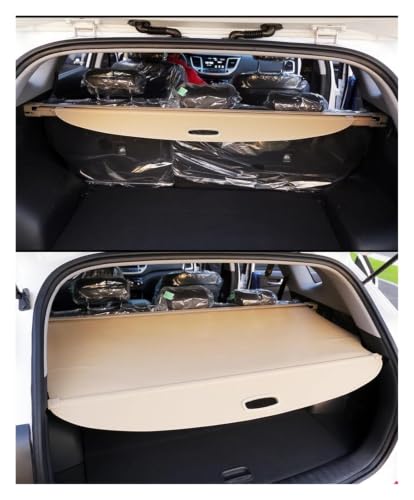 Cache-bagages pour Peugeot 3008 2009-2017 rideau de coffre beige rétractable