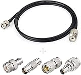 Superbat BNC Male to SO239 RF Coaxial Coax Cable 3ft + 4pcs Adapter Kit, BNC to SO239 Cable + BNC to PL259/SO239 Adapter KIT for Antennas,Radio Scanner,Ham Radio Transceiver,CB Radio etc